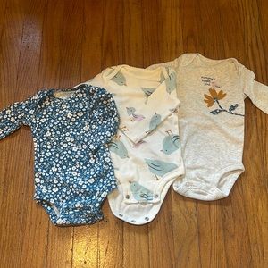 3-pack long sleeve onesies